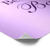 グリッタードリップパープル足ベビーシャワーウェルカムサイン ポスター (角)