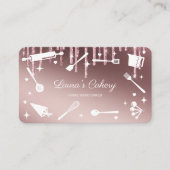 グリッタードリップベーキングツール器具ウィスクケーキ 名刺 (正面)