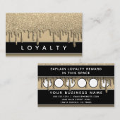 グリッタードリップ爪、 ネイルスパプロフェッショナルトレンディーパターン 予約カード (正面/裏面)