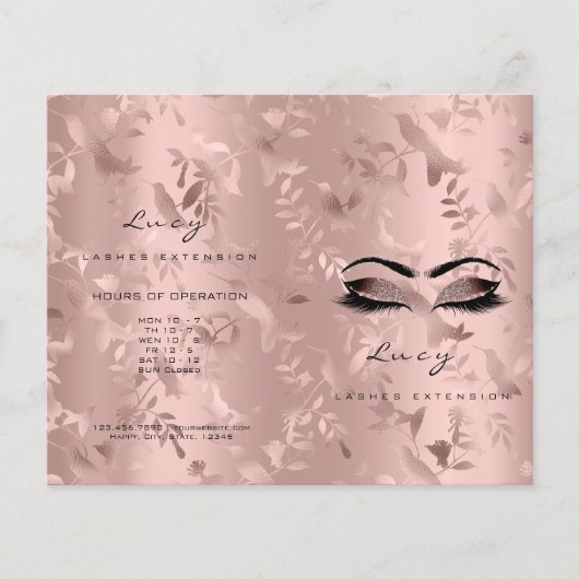 グリッタードリップ美しい価格リーフレットバラフライヤー チラシ (正面)