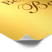 グリッタードリップ金ゴールド足ベビーシャワー歓迎サイン ポスター (角)