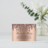 グリッタードリップ青銅製ベビーシャワーベビー エンクロージャーカード (スタンド正面)