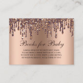 グリッタードリップ青銅製ベビーシャワーベビー エンクロージャーカード (正面)