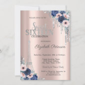 グリッタードリップ,エッフェルタワーブルーバラスウィート16 招待状 (正面)