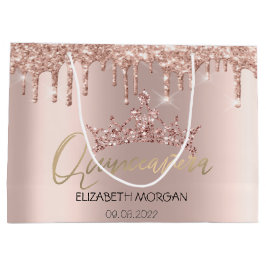 グリッタードリプスバラ金ゴールドティアラキンセアニラ ラージペーパーバッグ