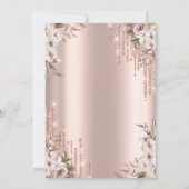 グリッタードリプスバラ金ゴールドボホフラワーズスウィート16 招待状 (裏面)