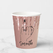 グリッタードリプスブライダル |バチェロレッテリングや輪 紙コップ (正面)