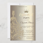 グリッタードレスダイアモンズシャンパンリタイアメントパーティー 招待状 (正面)