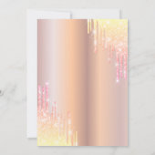 グリッタードロッグラデーションプティアラバラ金ゴールドキンセアニラ 招待状 (裏面)