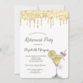 グリッタードロップズカクテルレモンリタイアメント 招待状 (正面)