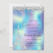 グリッタードロップダイヤモンドエッフェルタワーキンセアニェラ 招待状 (正面)