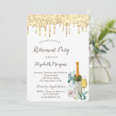 グリッタードロップ、ガラス、フローラ廃棄 招待状 (スタンド正面)