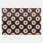 グリッタードーナツ紙吹雪パターン ラッピングペーパーシート (正面2)