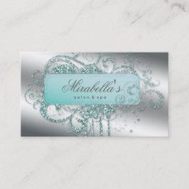 グリッターネイルサロンアポイントメントエレガントきらきら光る 予約カード