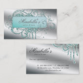 グリッターネイルサロンアポイントメントエレガントきらきら光る 予約カード (正面/裏面)