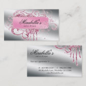 グリッターネイルサロンアポイントメントエレガントきらきら光る 予約カード (正面/裏面)