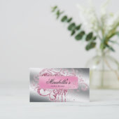 グリッターネイルサロンアポイントメントエレガントきらきら光る 予約カード (スタンド正面)