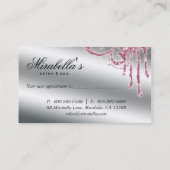 グリッターネイルサロンアポイントメントエレガントきらきら光る 予約カード (裏面)