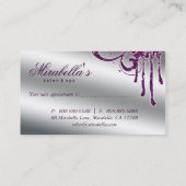 グリッターネイルサロンアポイントメントエレガントきらきら光る 予約カード (裏面)