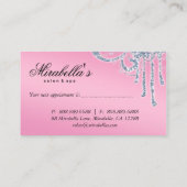 グリッターネイルサロンアポイントメントエレガントきらきら光る 予約カード (裏面)