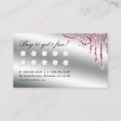 グリッターネイルサロンアポイントメントエレガントロイヤリティ ロイヤリティカード (裏面)