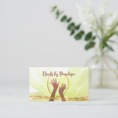 グリッターネイルサロンマニキュアとアフリカンハンズ 名刺 (スタンド正面)