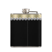 グリッターハイヒールシューズブラック&金ゴールド フラスク (裏面)
