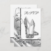 グリッターハイヒールシューズRSVP 出欠カード (正面/裏面)