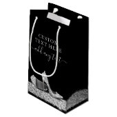 グリッターハイヒールブラックシルバーカスタム スモールペーパーバッグ (裏面アングル)