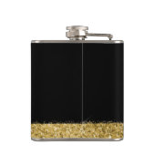 グリッターハイヒールブラック金ゴールド フラスク (裏面)