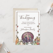 グリッターハッピーサンクスギビング秋トルコ カード (正面/裏面インサイチュ)