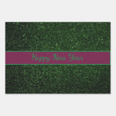 グリッターハッピーニューイヤーグリッター文字3ピース ラッピングペーパーシート (正面2)