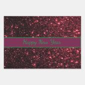 グリッターハッピーニューイヤーグリッター文字3ピース ラッピングペーパーシート (正面)