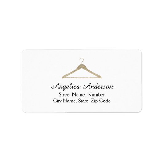 グリッターハンガーロゴ住所 シール (正面)