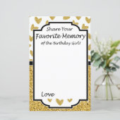 グリッターハートお気に入りのメモリの誕生日女の子 (スタンド正面)