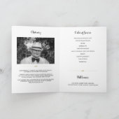 グリッターハートの額縁写真記念の折り畳み式葬祭 プログラム (内部)