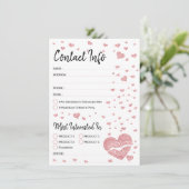 グリッターハートピンク連絡クリップ情報ウィッシュリスト (スタンド正面)