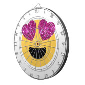 グリッターハート眼絵文字 ダーツボード (正面右)