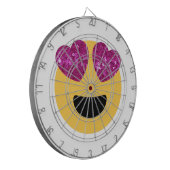 グリッターハート眼絵文字 ダーツボード (正面左)