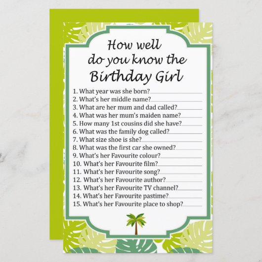 グリッターハート誕生日をどれだけ知っているか (正面/裏面)