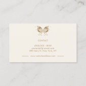 グリッターバタフライウィングスワール金ゴールド 名刺 (裏面)