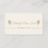 グリッターバタフライウィングスワール金ゴールド 名刺 (正面)