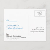 グリッターバタフライオンラベンダーRSVPポストカード インビテーションポストカード (裏面)