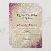 グリッターバタフライキンセアニラ 招待状 (正面/裏面)