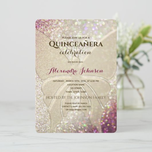 グリッターバタフライキンセアニラ 招待状 (スタンド正面)