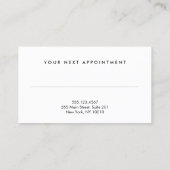 グリッターバタフライホログラフィックサロンアポイントメント 予約カード (裏面)