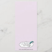 グリッターバタフライ結婚オンラベンダー メニュー (裏面)