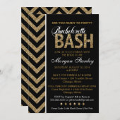 グリッターバチェロレッテBashパーティの招待状 招待状 (正面/裏面)