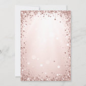 グリッターバラはっきりした書道80誕生日 招待状 (裏面)