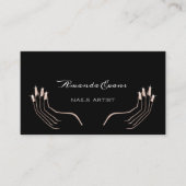 グリッターバラスパークリー爪、 ネイルアーティストアポイントメントカード 予約カード (正面)